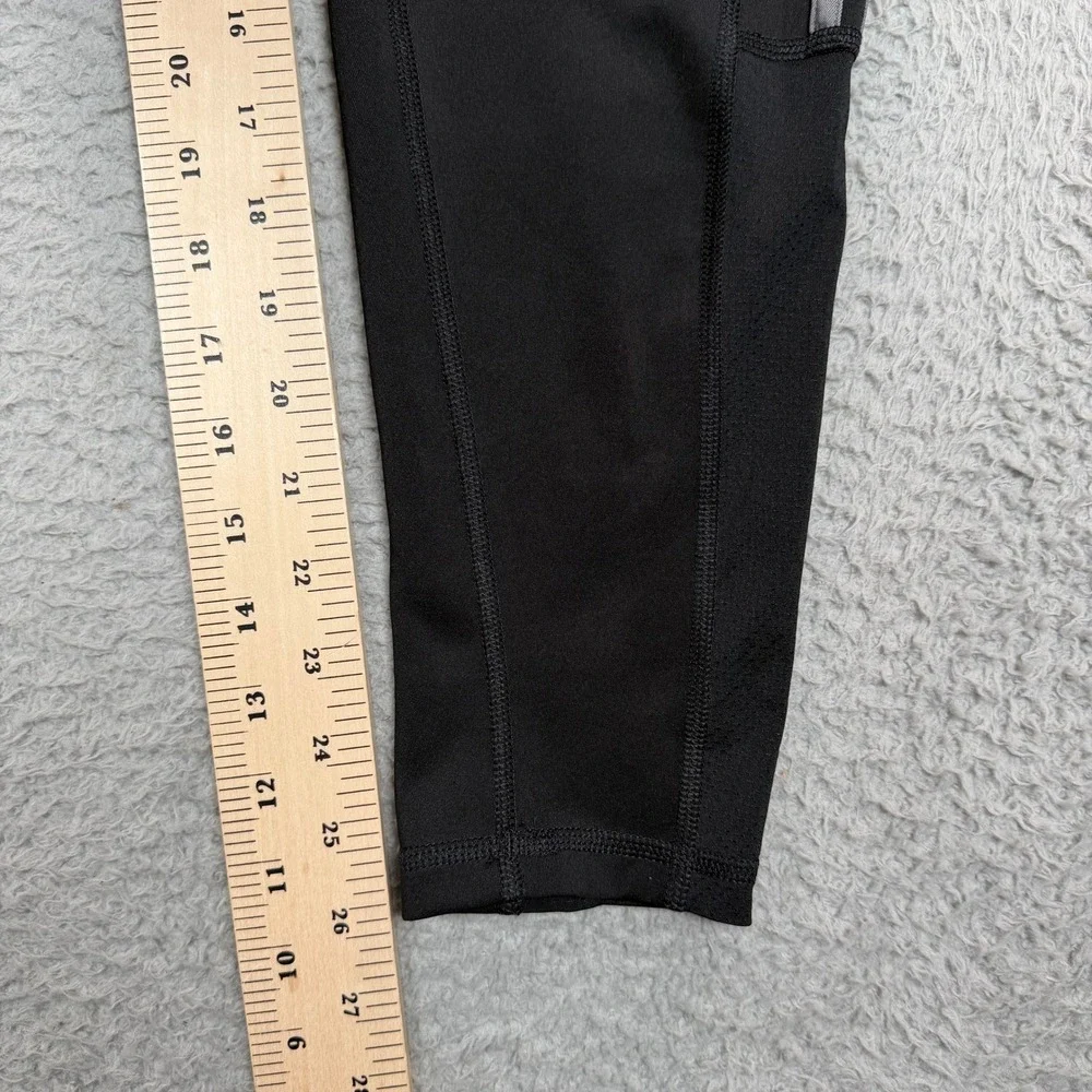Adidas Primegreen Aeroready Black High Rise Leggings Side Pocket Womens Large
